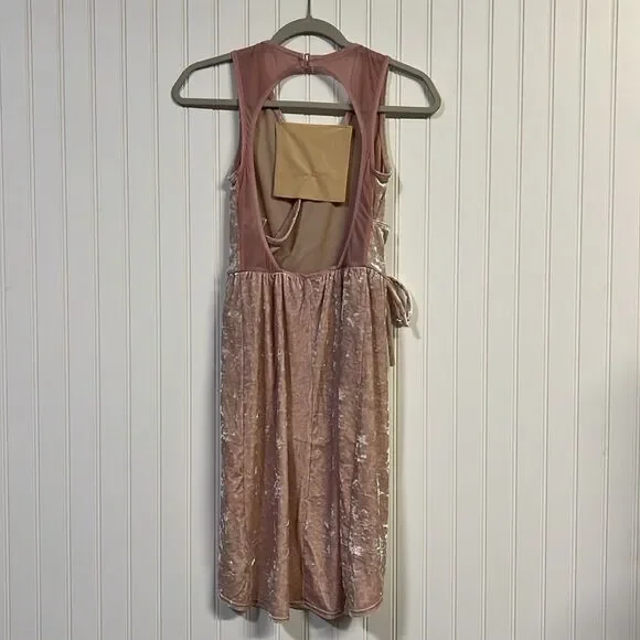 Weissman Pink Velvet Dance Costume Dress Recital Performance Dress Adult S - Picture 8 of 9